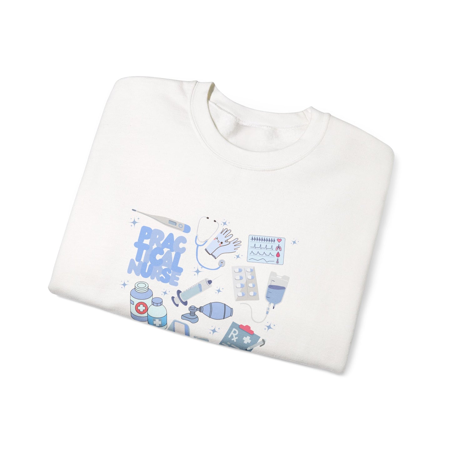 Practical Nurse Doodle Design Crewneck