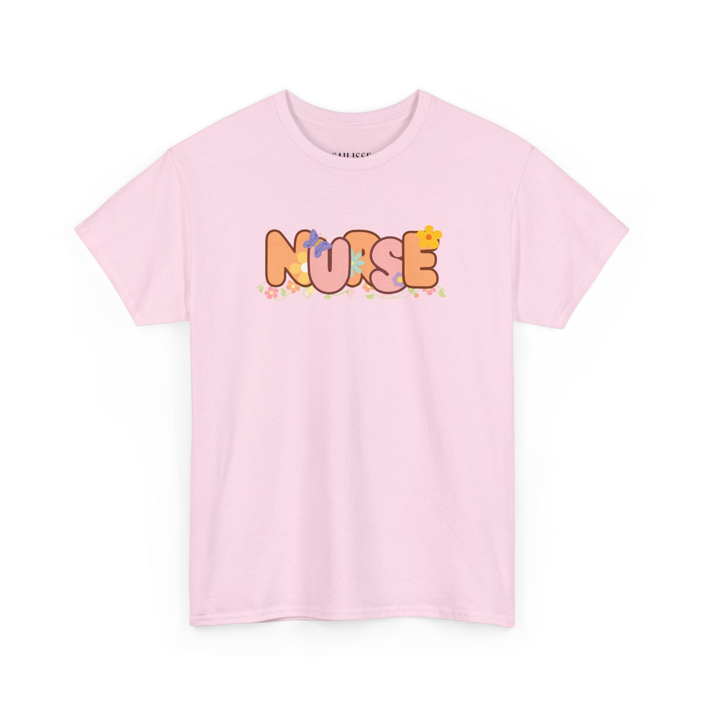 Nurse Floral Design Light Pink Softstyle T-Shirt