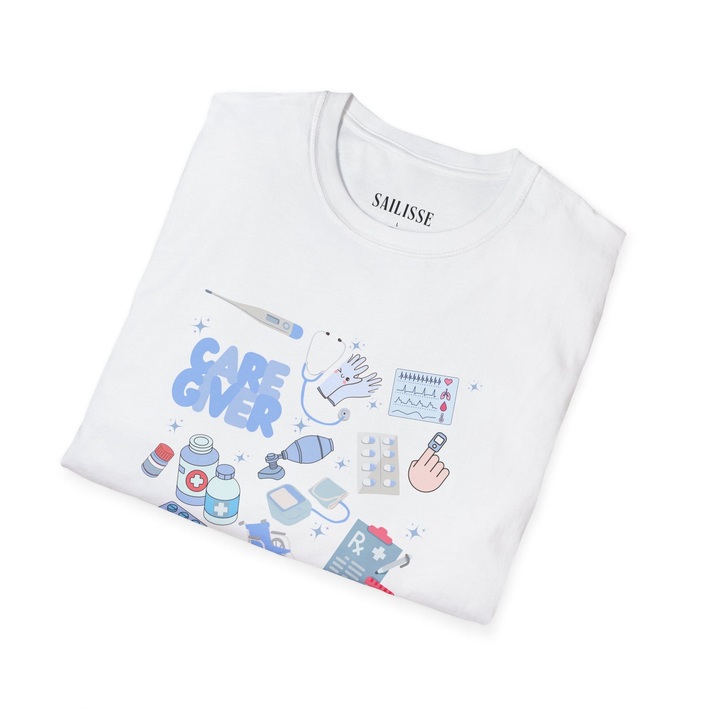 Caregiver Doodle Design Softstyle T-Shirt