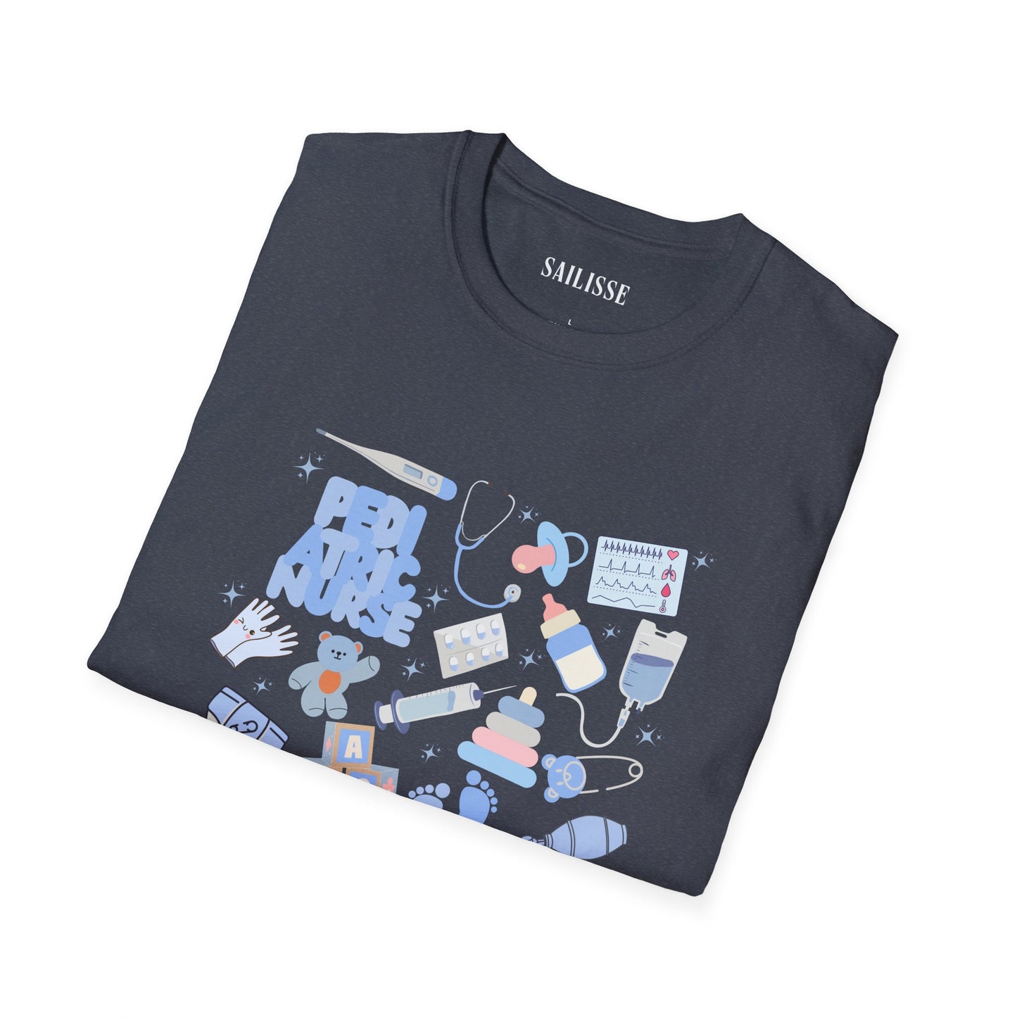 Pediatric Nurse Doodle Design Softstyle T-Shirt