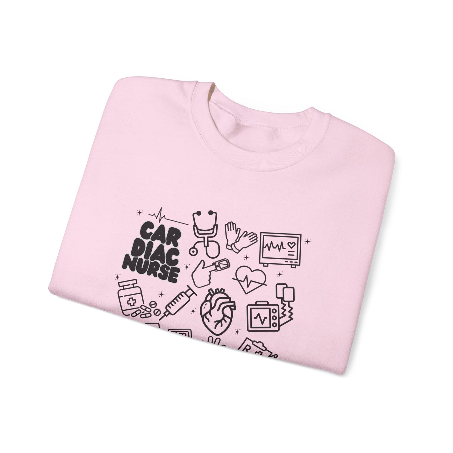 Cardiac Nurse Black Outline Crewneck