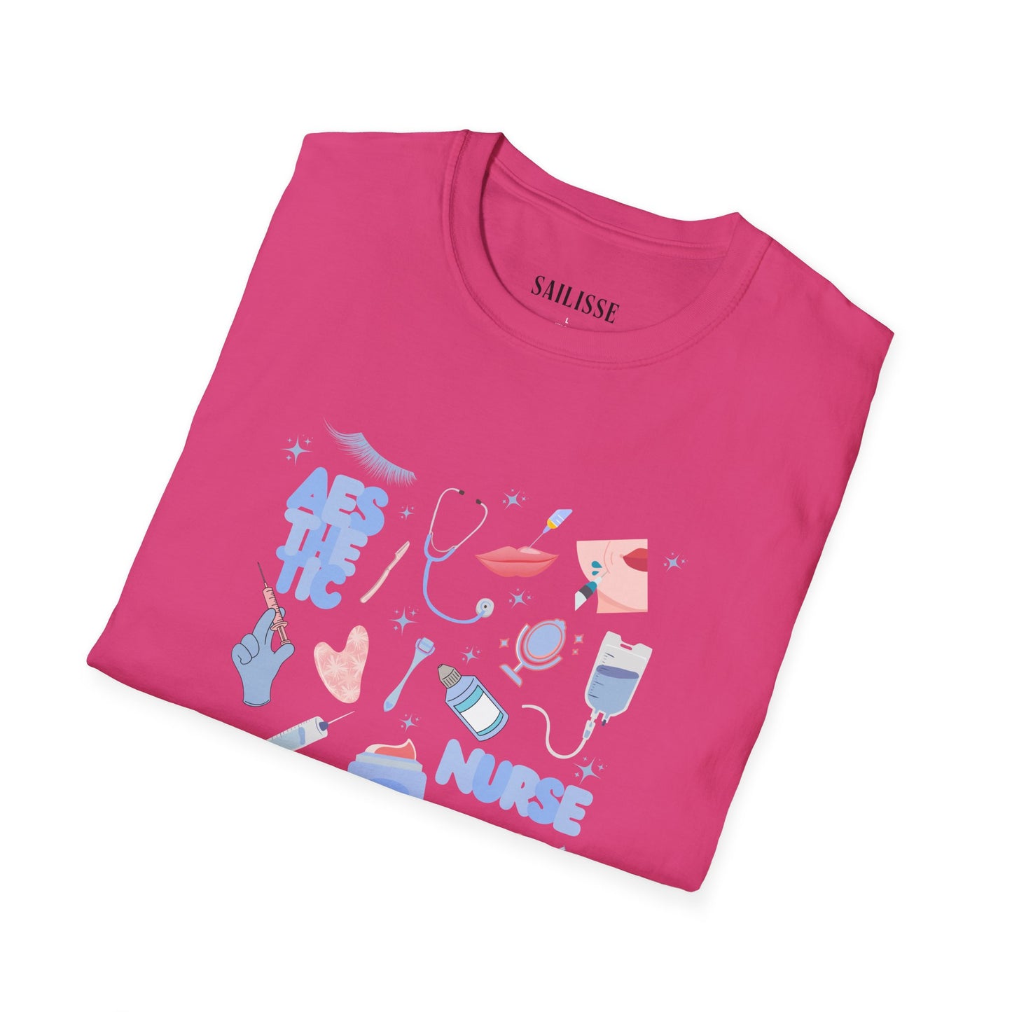 Aesthetic Nurse Doodle Design Softstyle T-Shirt
