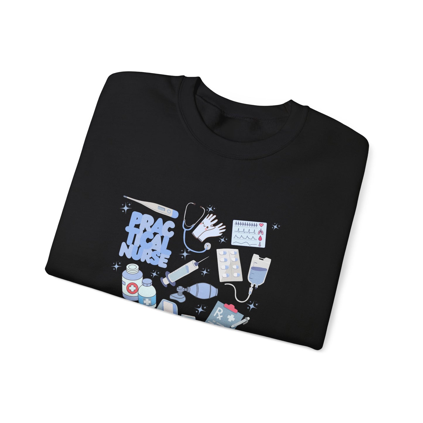 Practical Nurse Doodle Design Crewneck