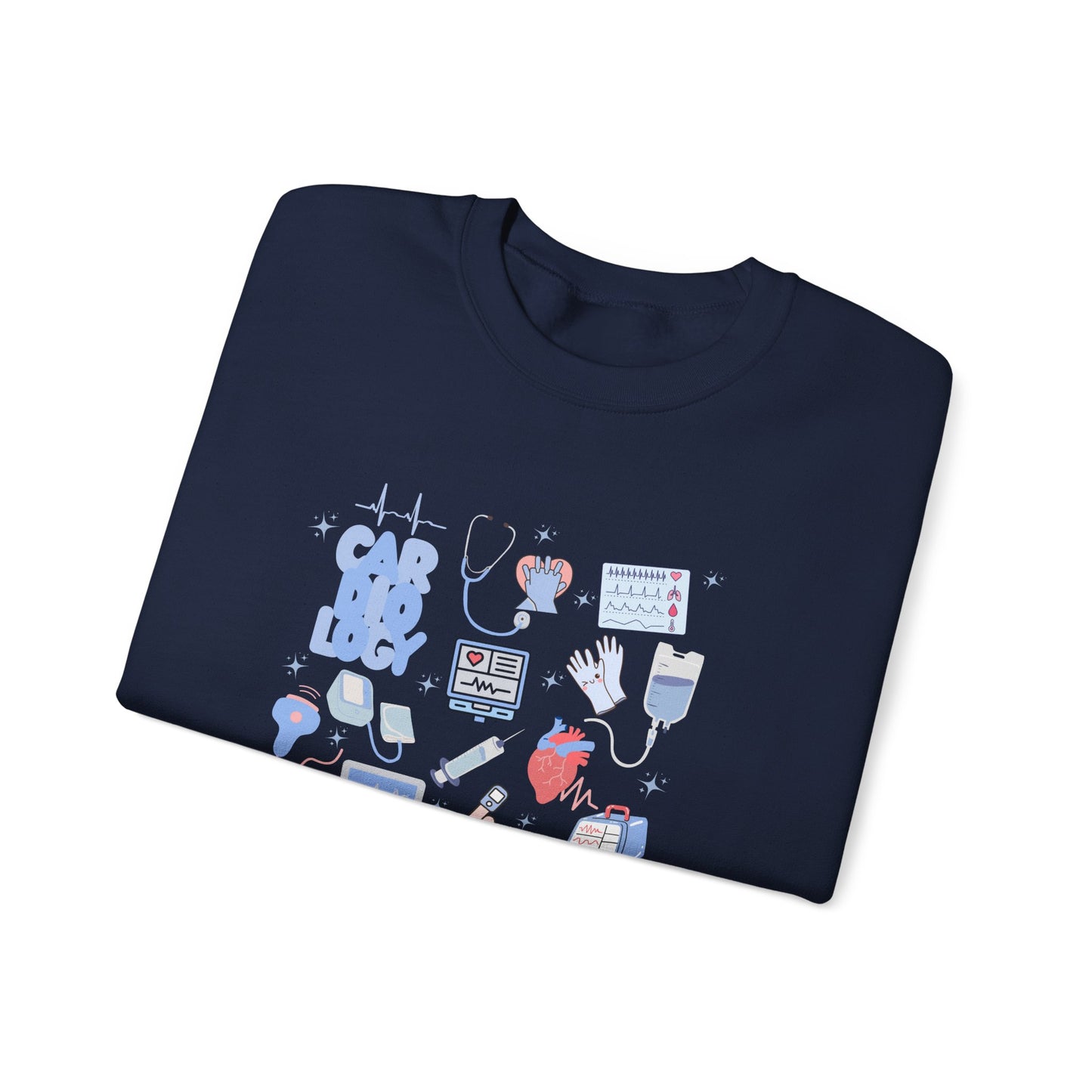 Cardiology Doodle Design Crewneck