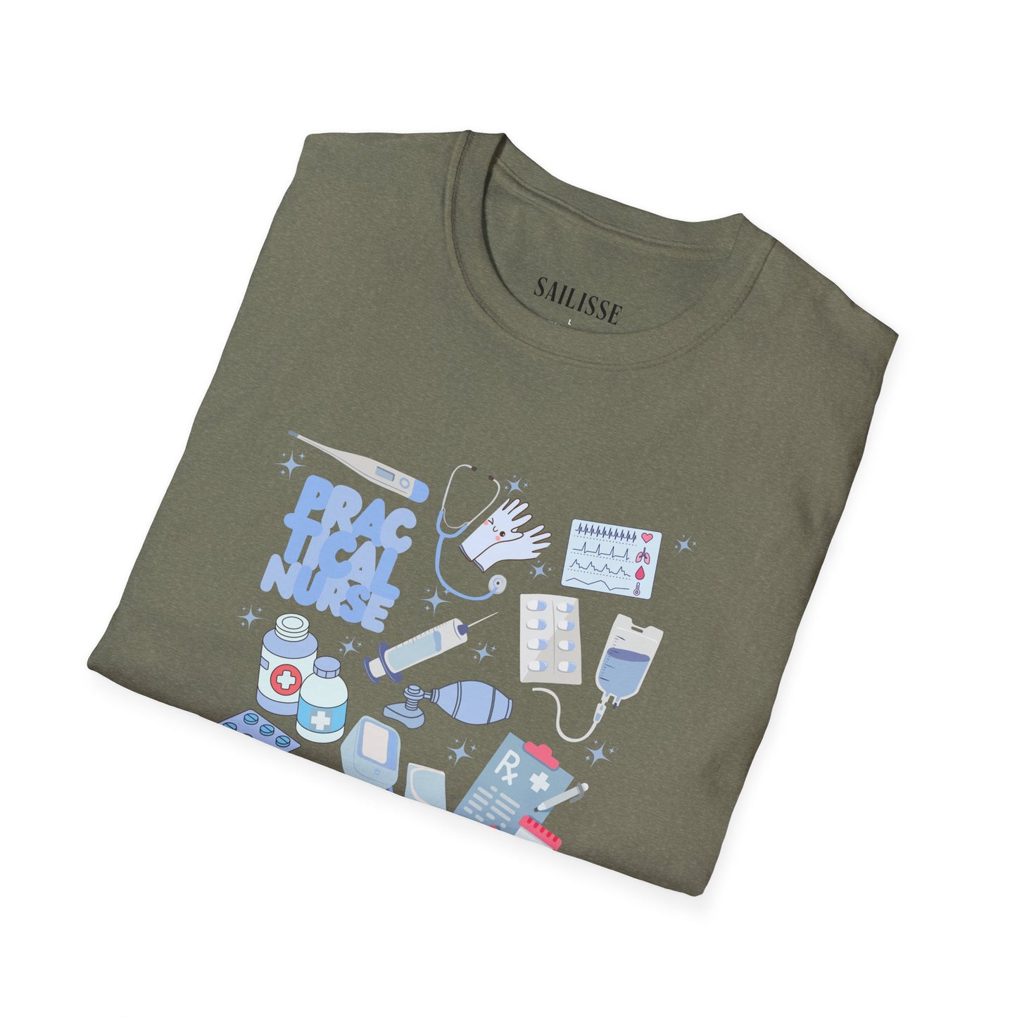 Practical Nurse Doodle Design Softstyle T-Shirt