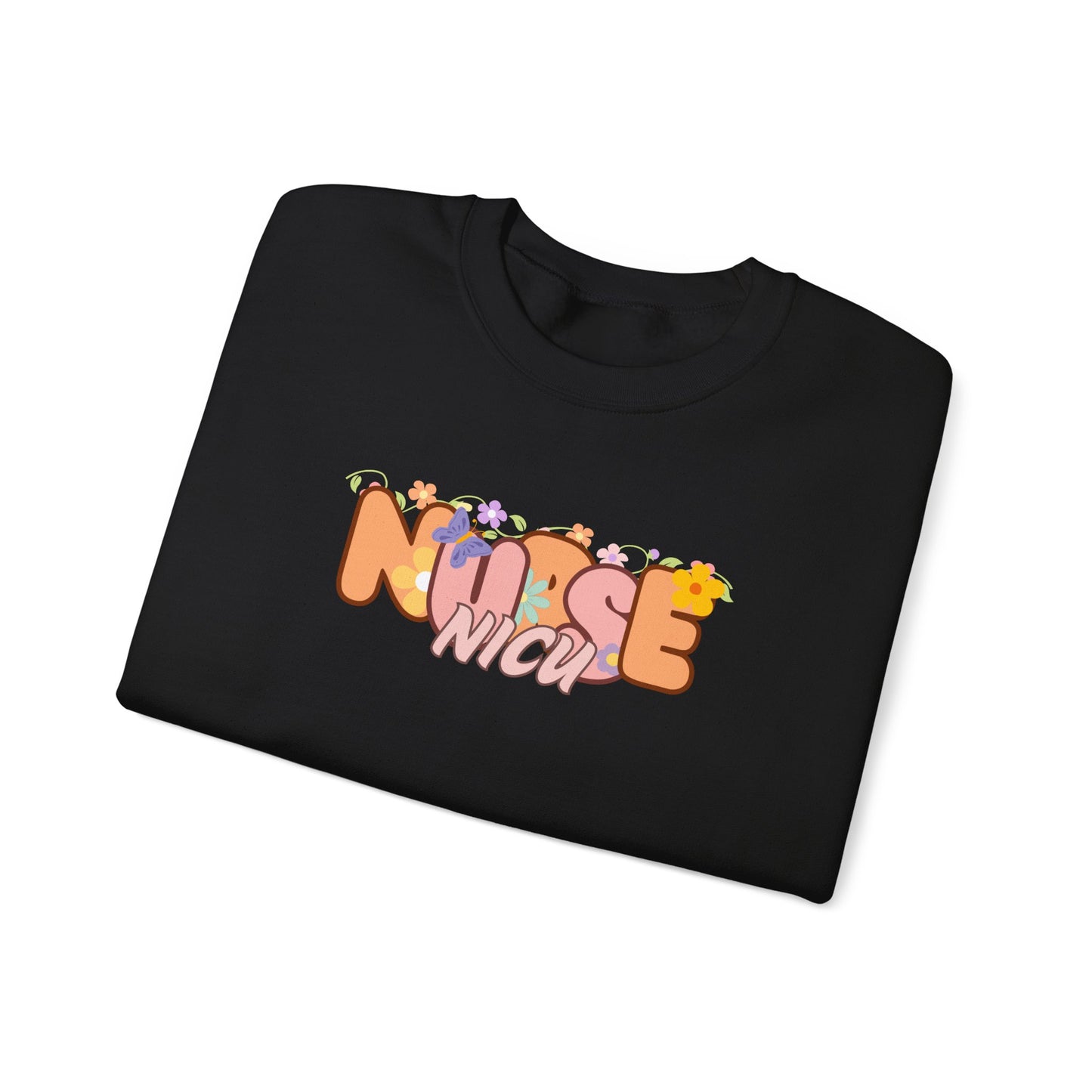 NICU Nurse Floral Design Crewneck