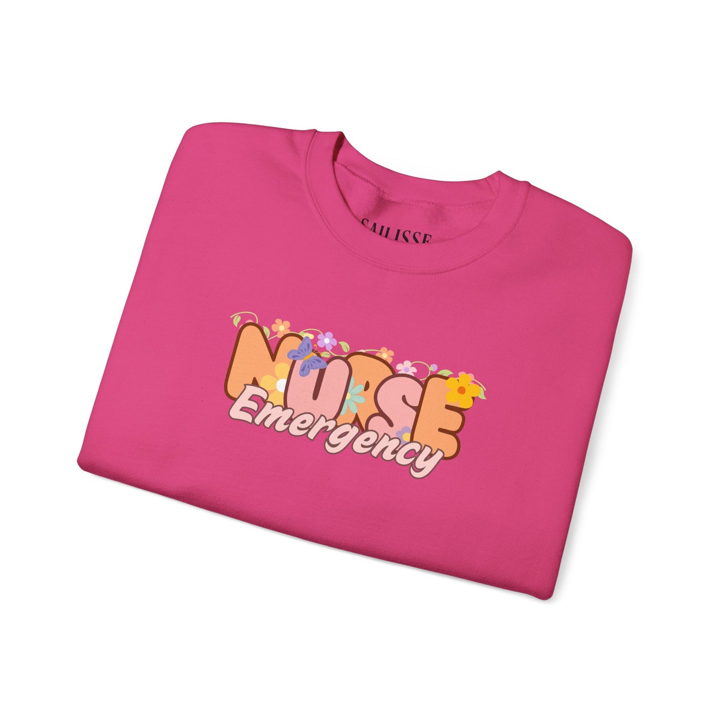 Emergency Nurse Floral Design Crewneck