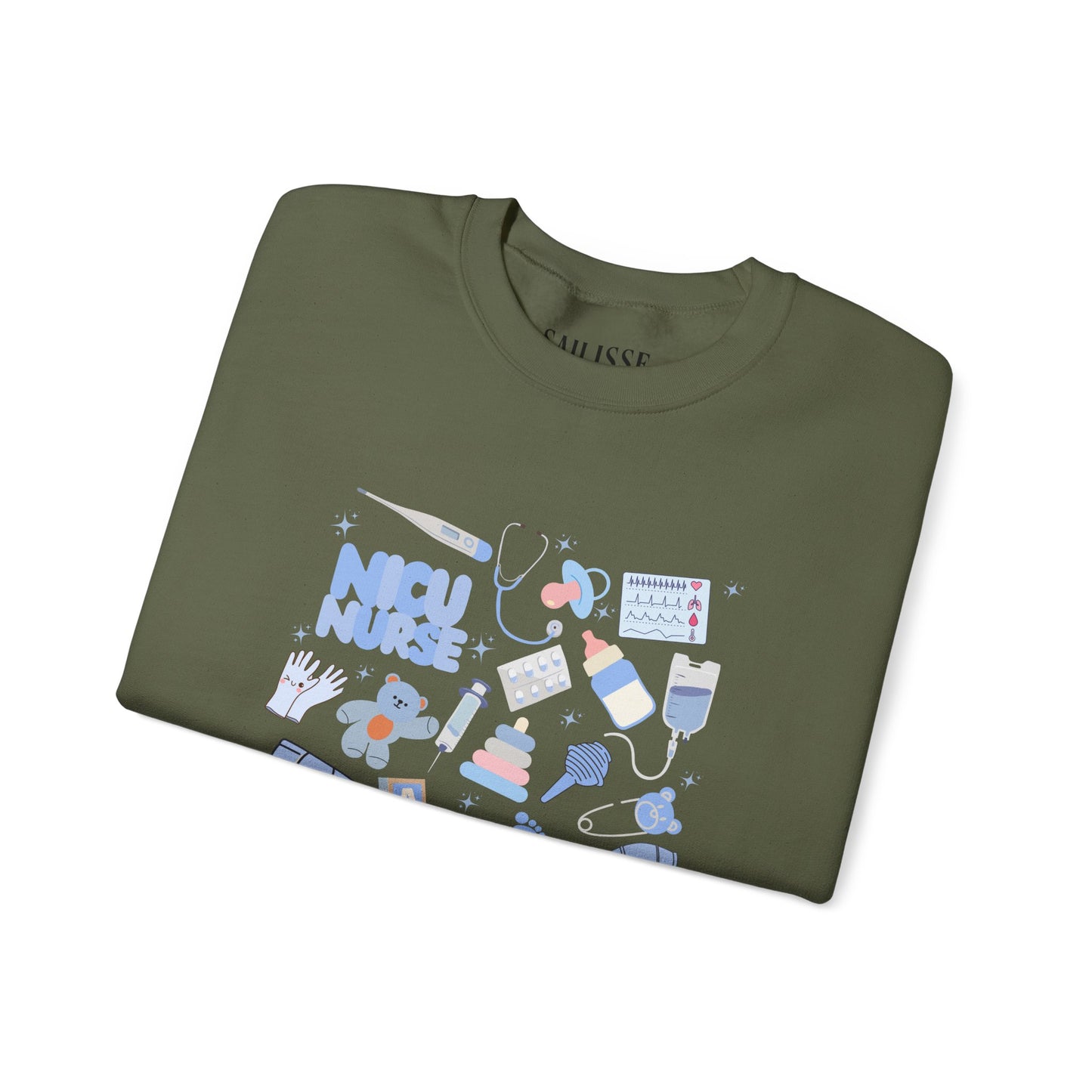 NICU Nurse Doodle Design Crewneck
