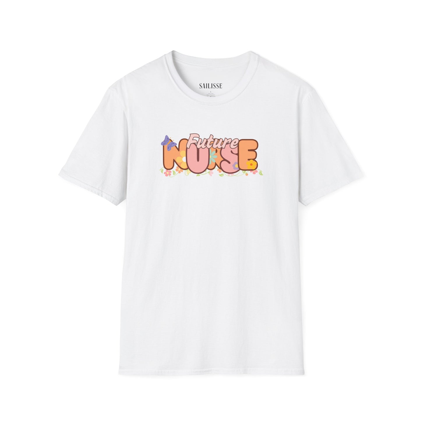 Future Nurse Floral Design Softstyle T-Shirt