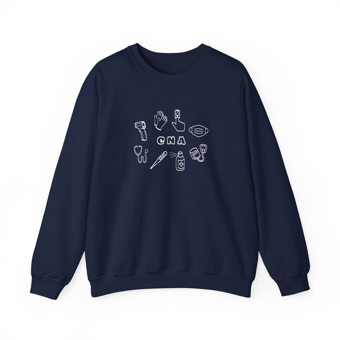 CNA White Outline Crewneck