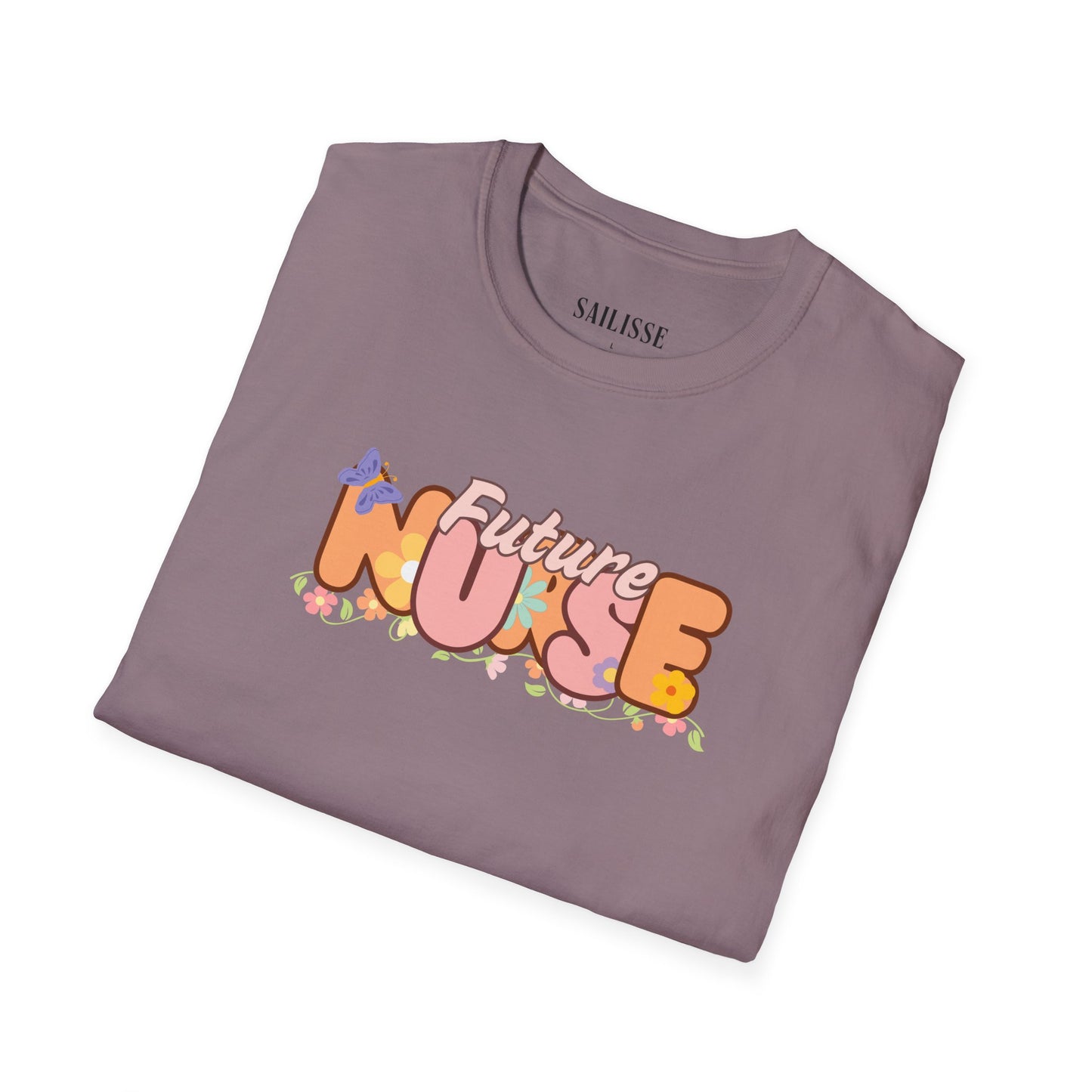 Future Nurse Floral Design Softstyle T-Shirt