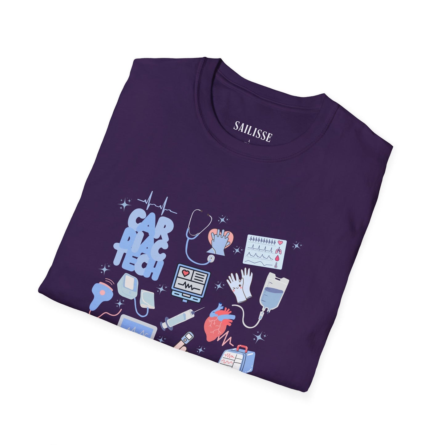 Cardiac Tech Doodle Design Softstyle T-Shirt