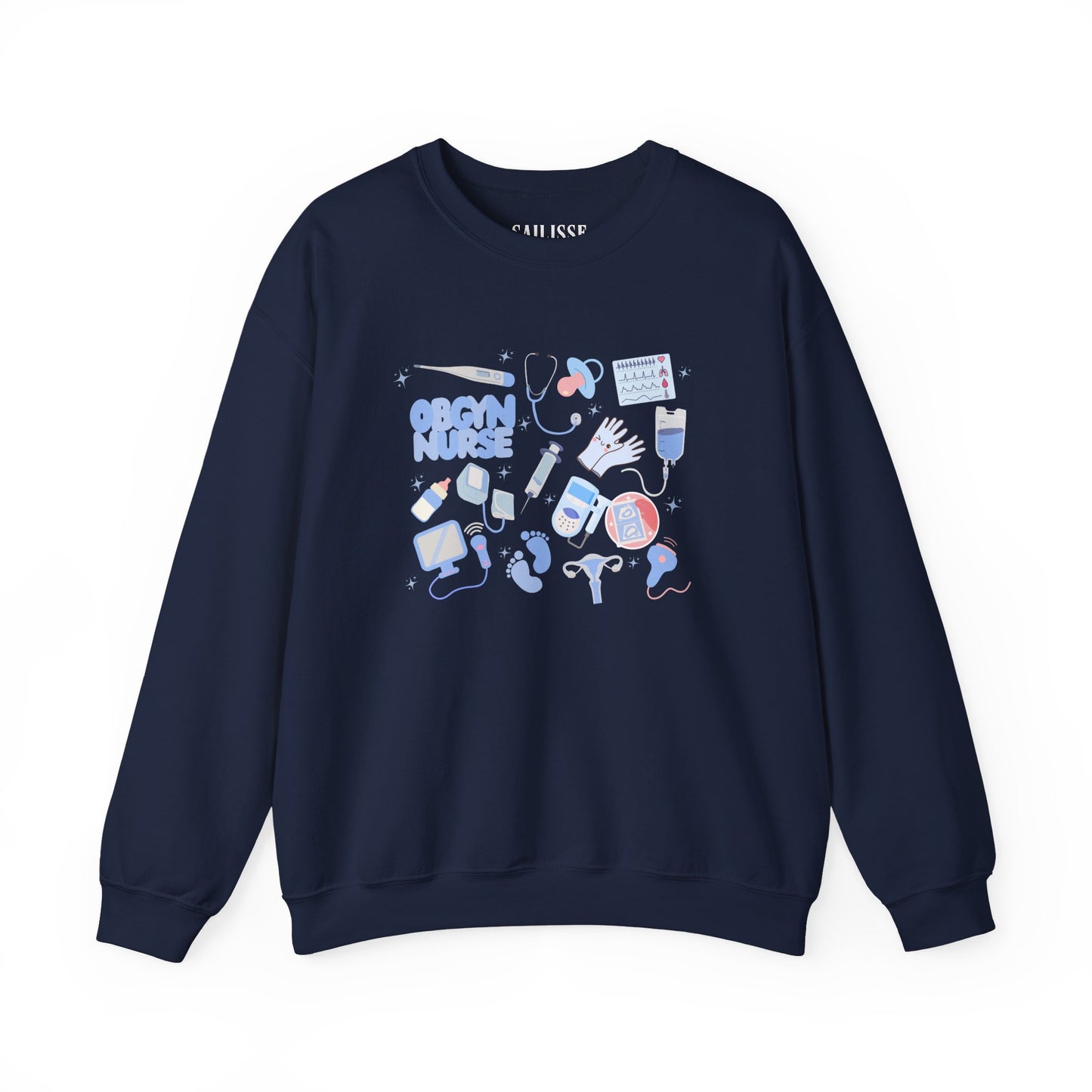 OBGYN Nurse Doodle Design Crewneck