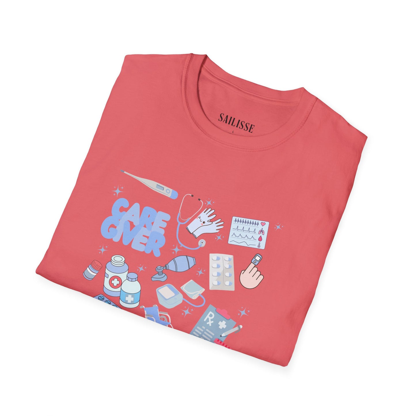 Caregiver Doodle Design Softstyle T-Shirt