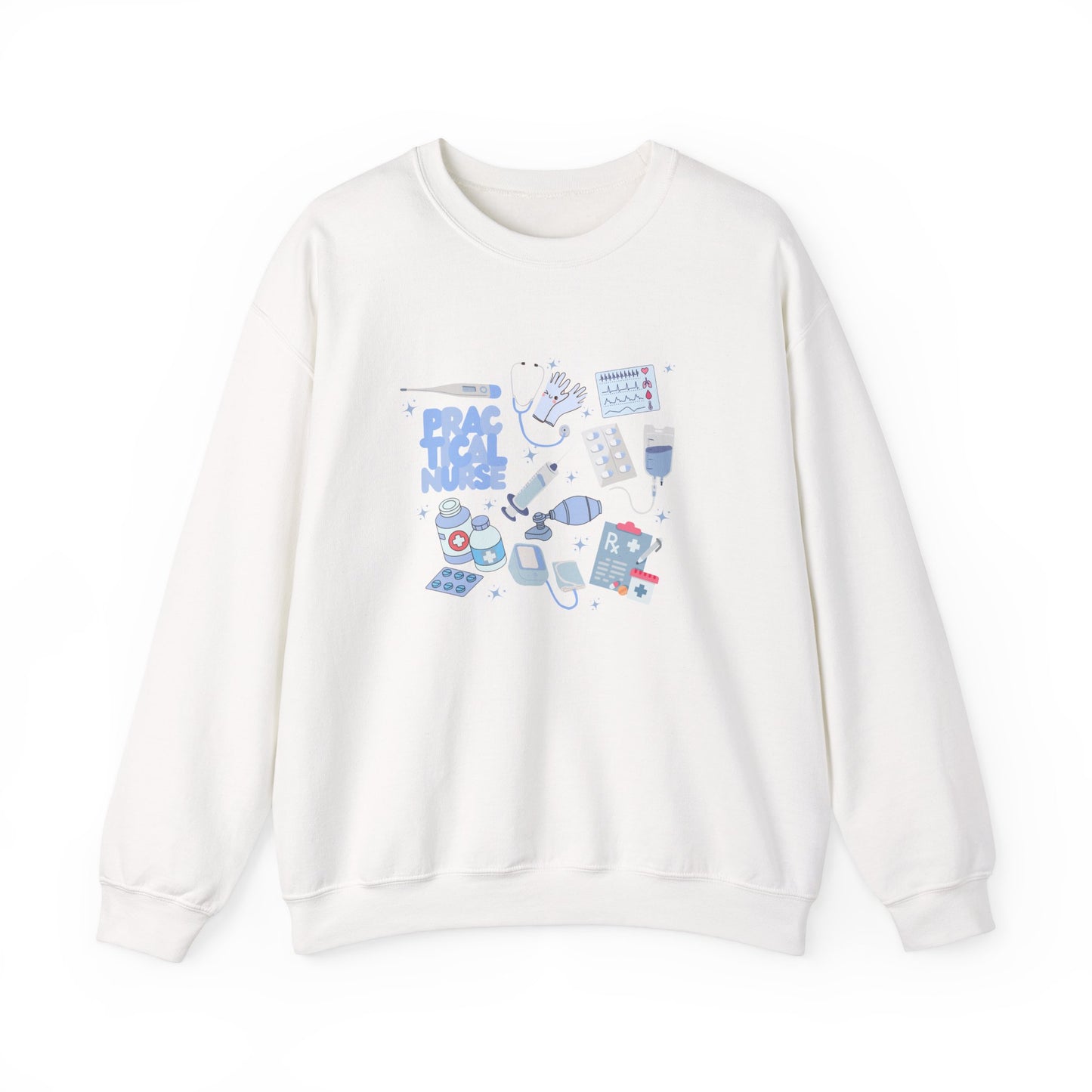 Practical Nurse Doodle Design Crewneck