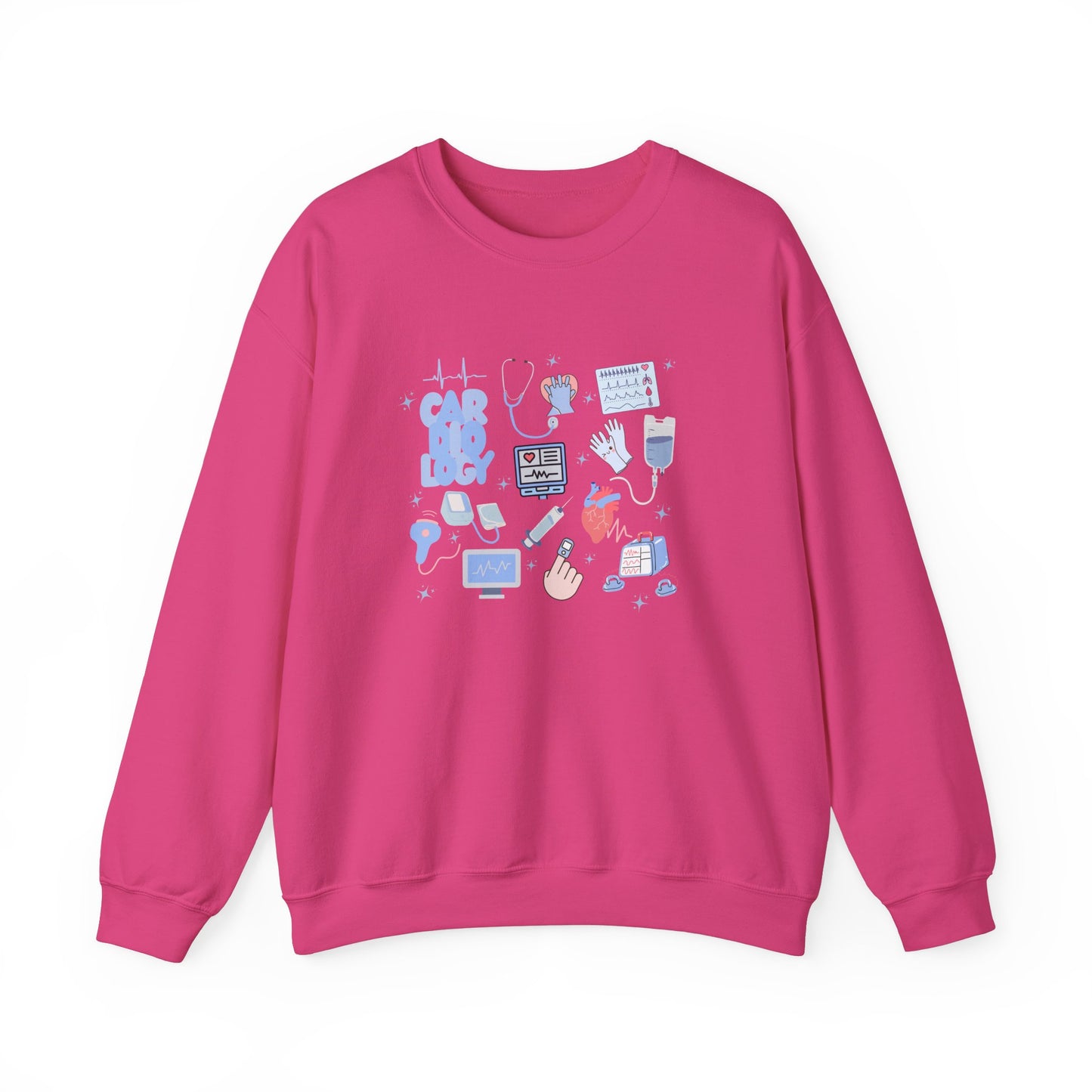 Cardiology Doodle Design Crewneck