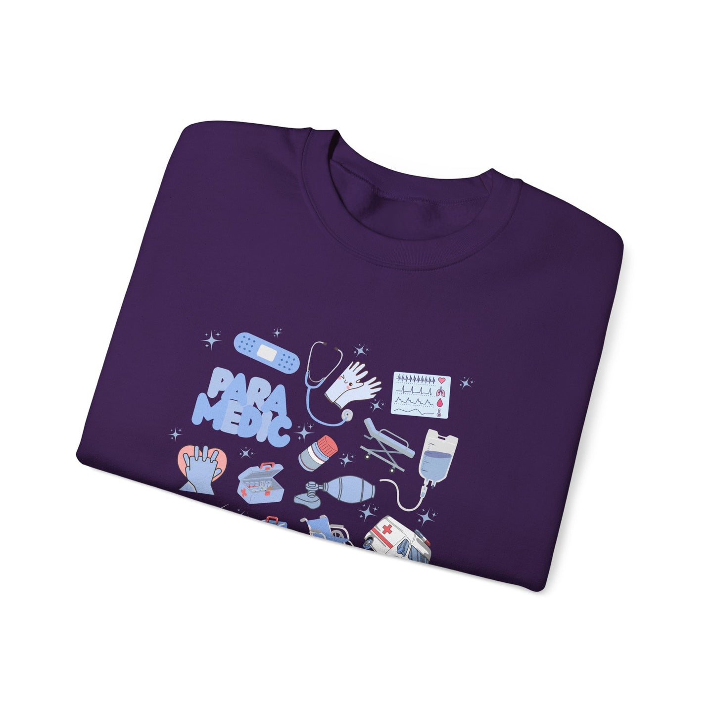 Paramedic Doodle Design Crewneck Sweatshirt