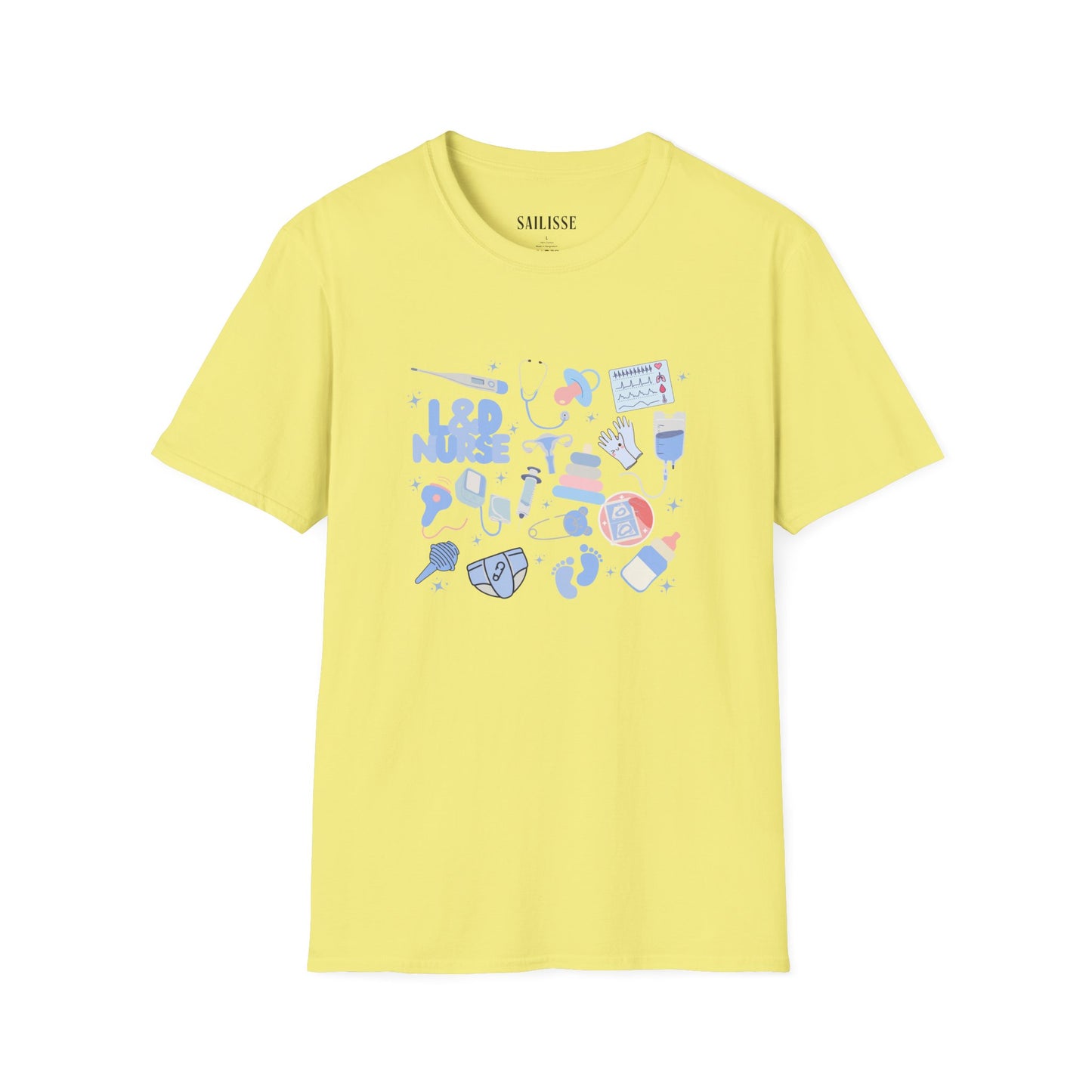 L&D Nurse Doodle Design Softstyle T-Shirt