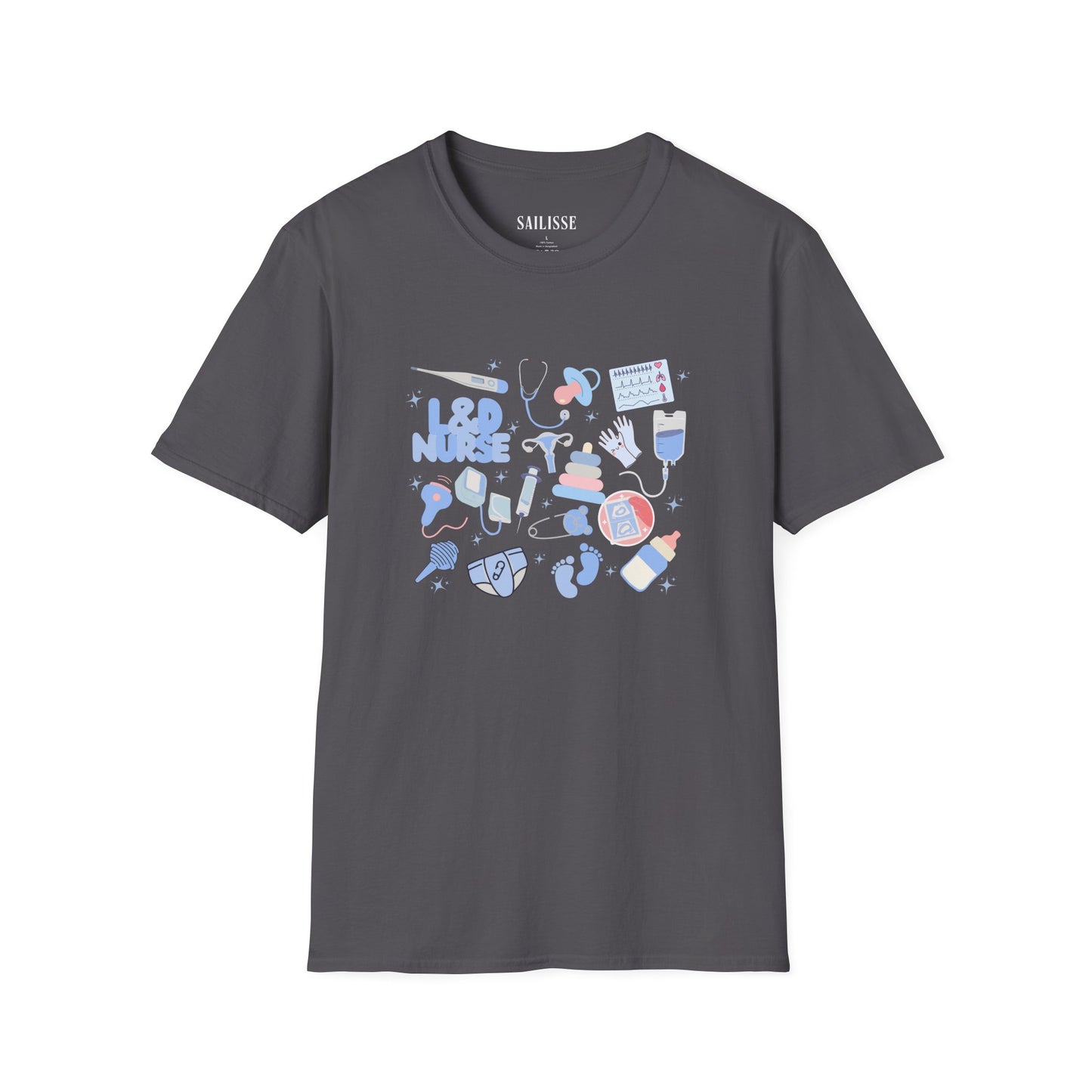 L&D Nurse Doodle Design Softstyle T-Shirt