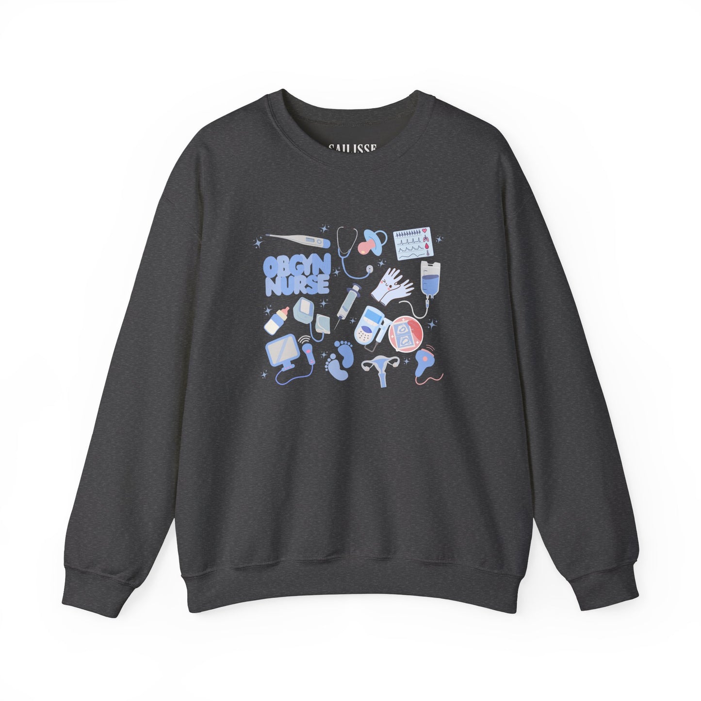 OBGYN Nurse Doodle Design Crewneck
