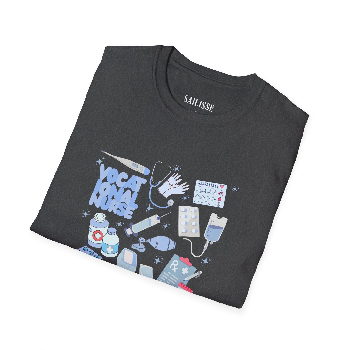 Vocational Nurse Doodle Design Softstyle T-Shirt