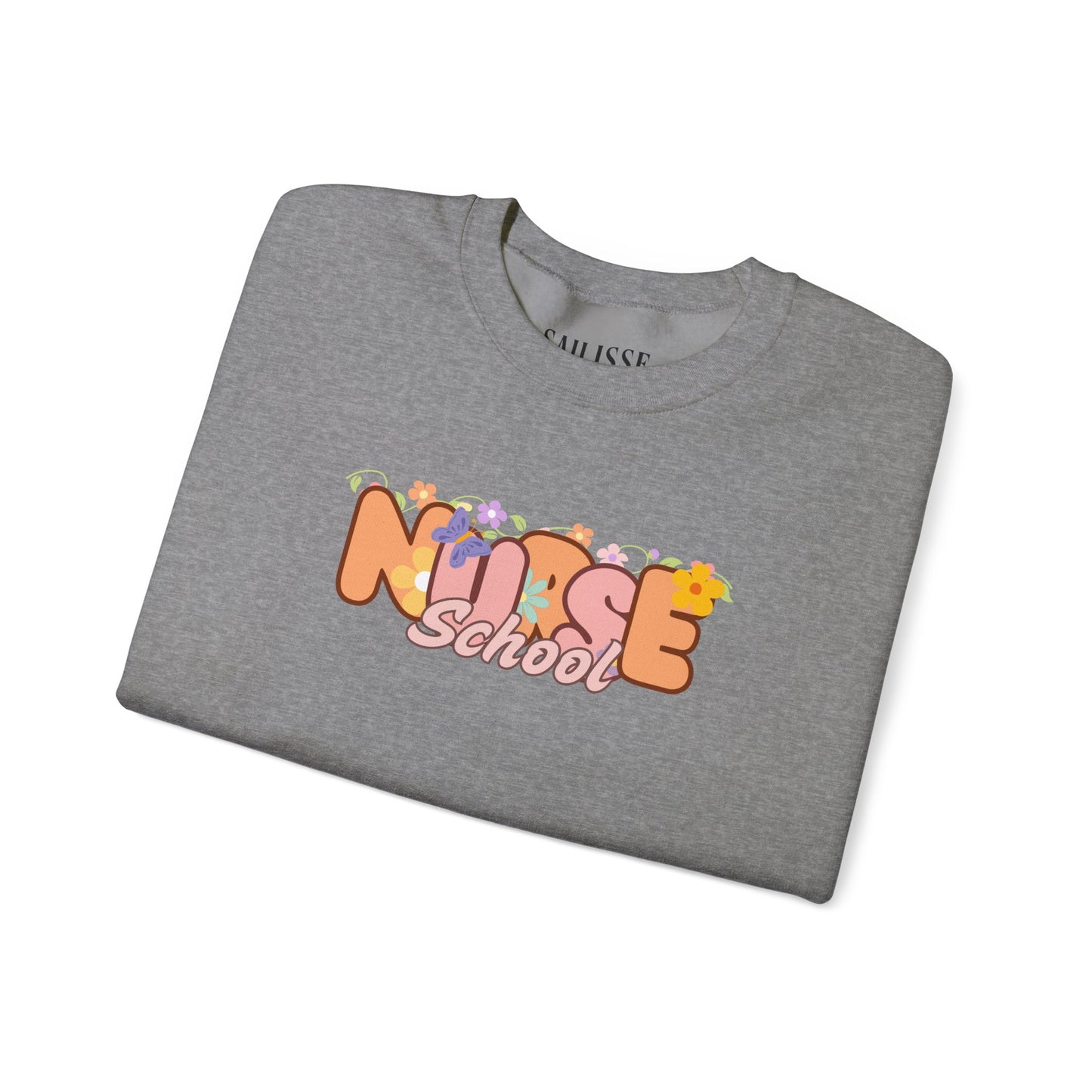 School Nurse Floral Design Crewneck