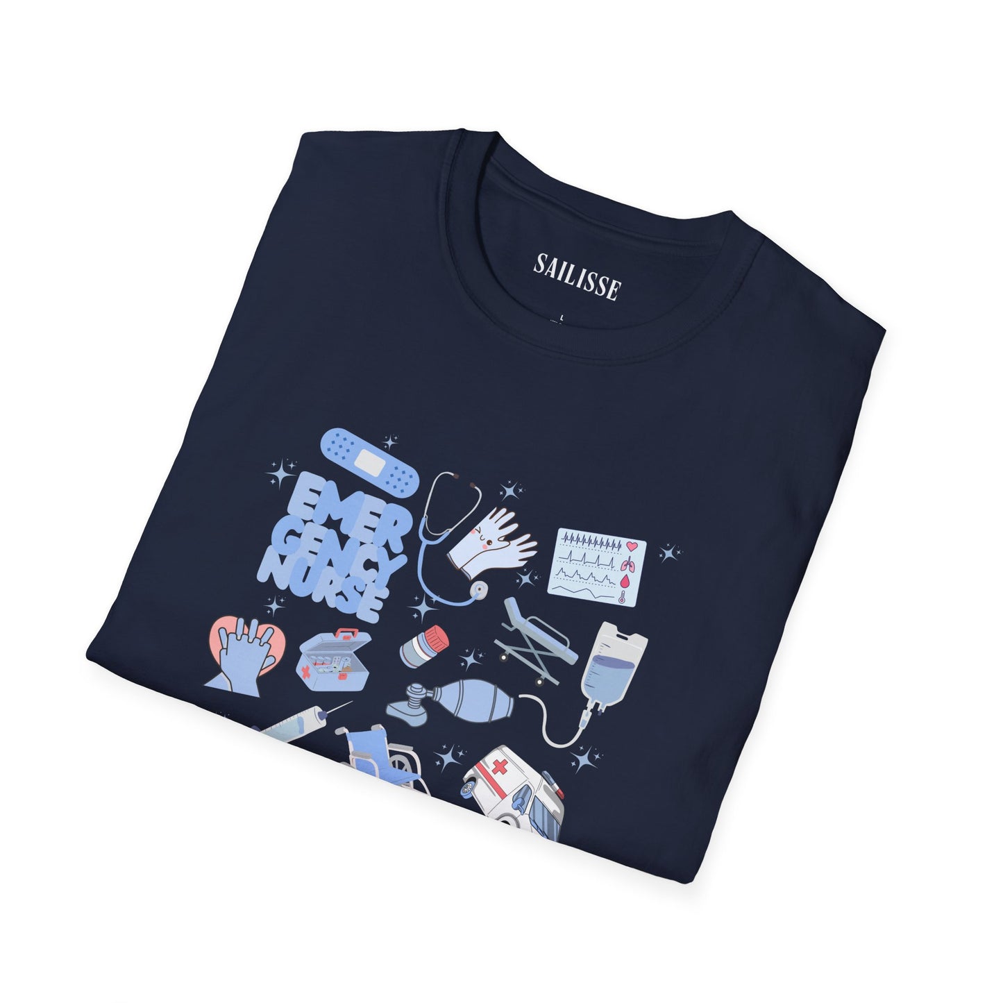 Emergency Nurse Doodle Design Softstyle T-Shirt