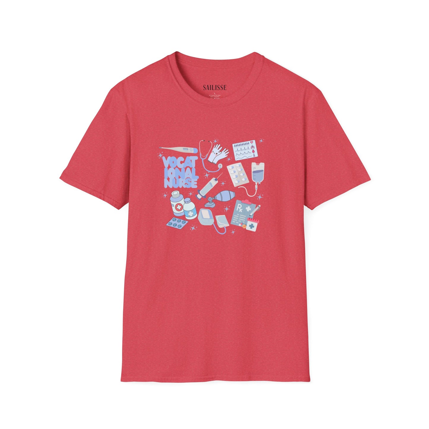 Vocational Nurse Doodle Design Softstyle T-Shirt