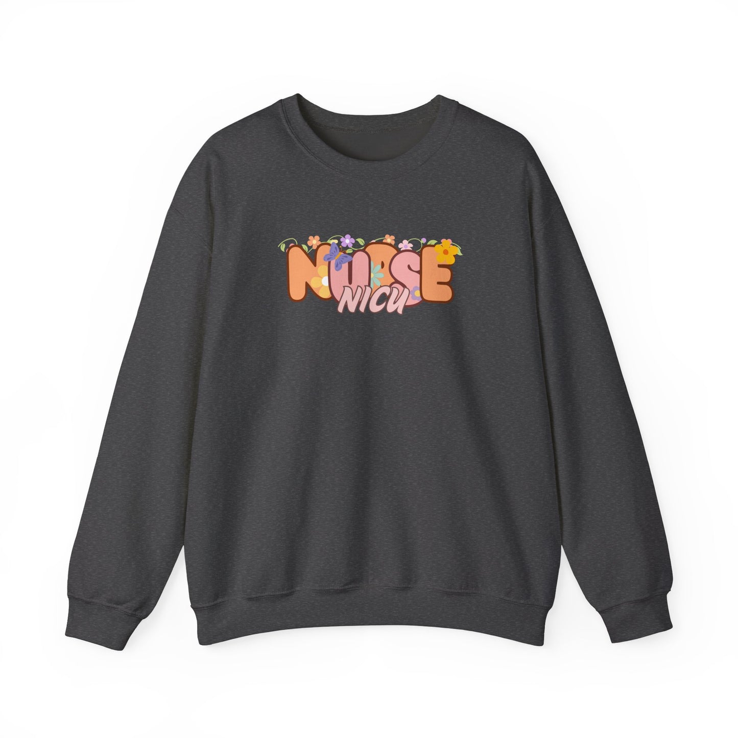 NICU Nurse Floral Design Crewneck
