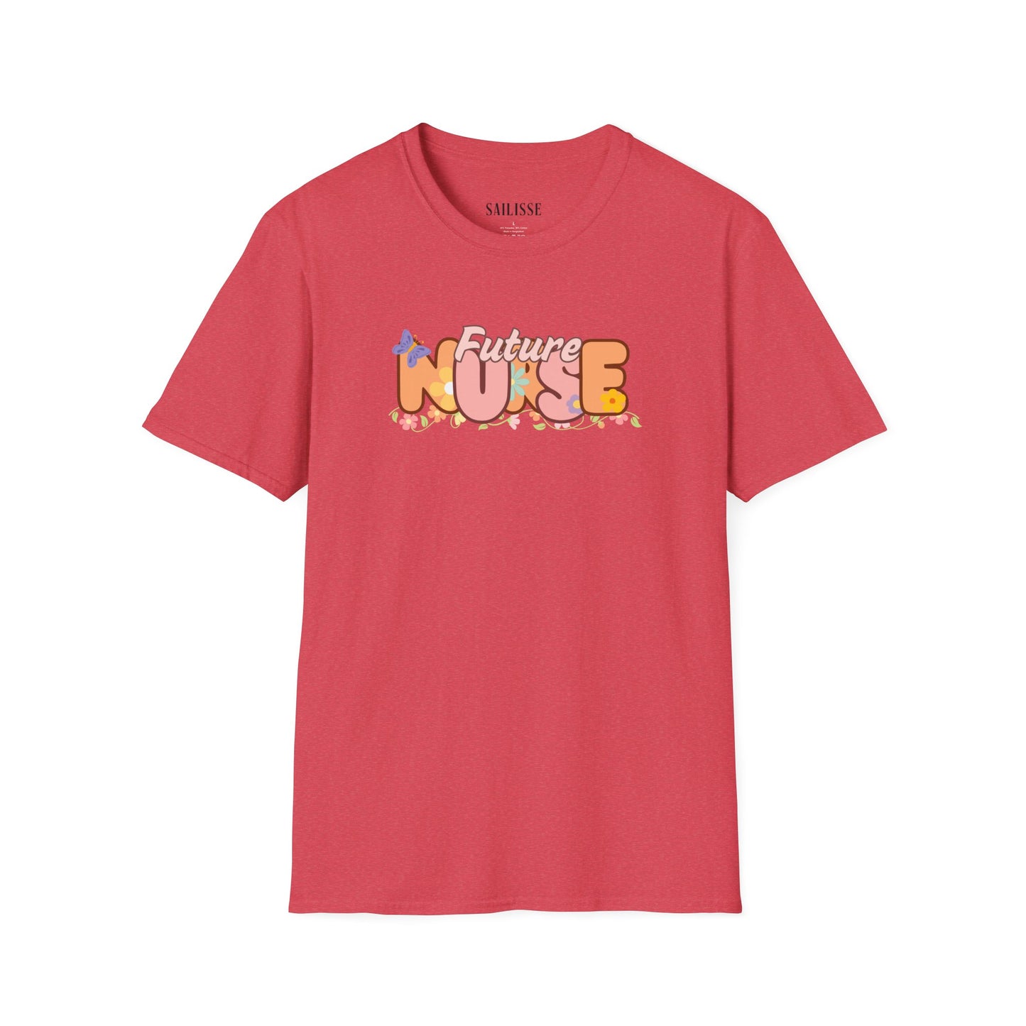Future Nurse Floral Design Softstyle T-Shirt