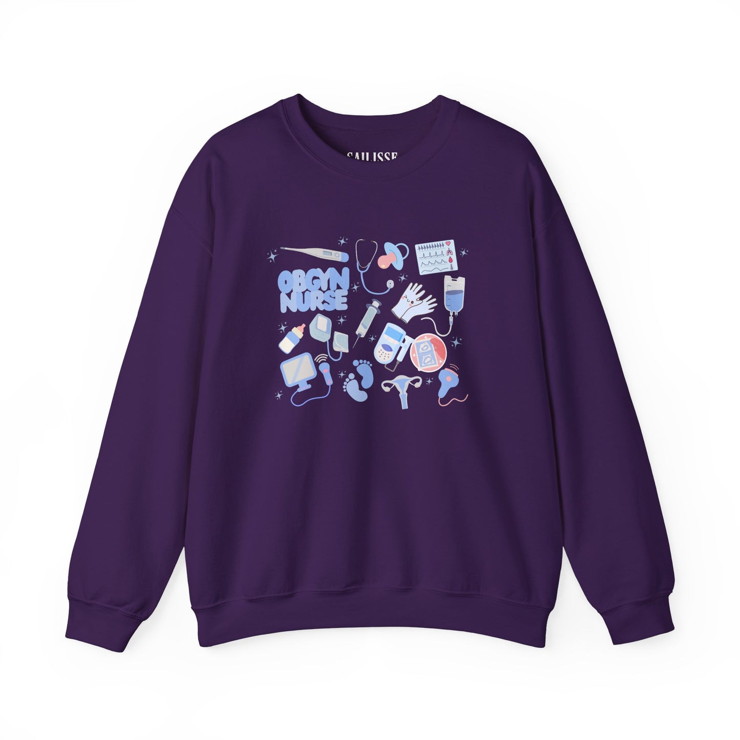 OBGYN Nurse Doodle Design Crewneck