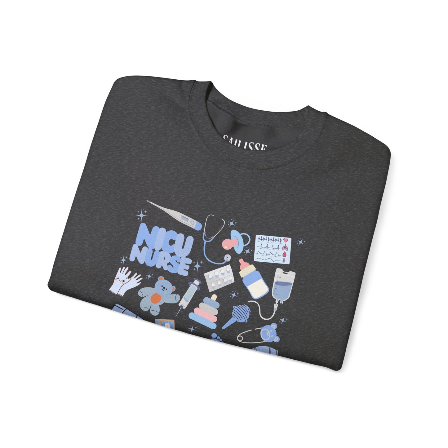 NICU Nurse Doodle Design Crewneck