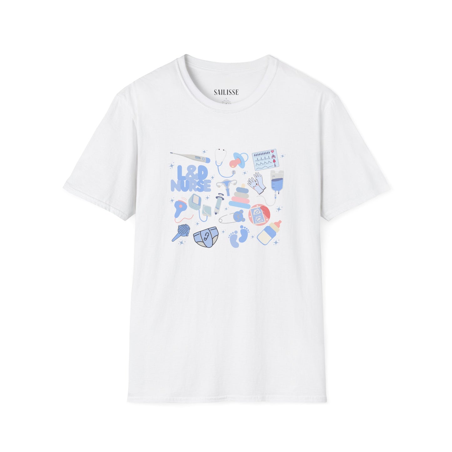 L&D Nurse Doodle Design Softstyle T-Shirt