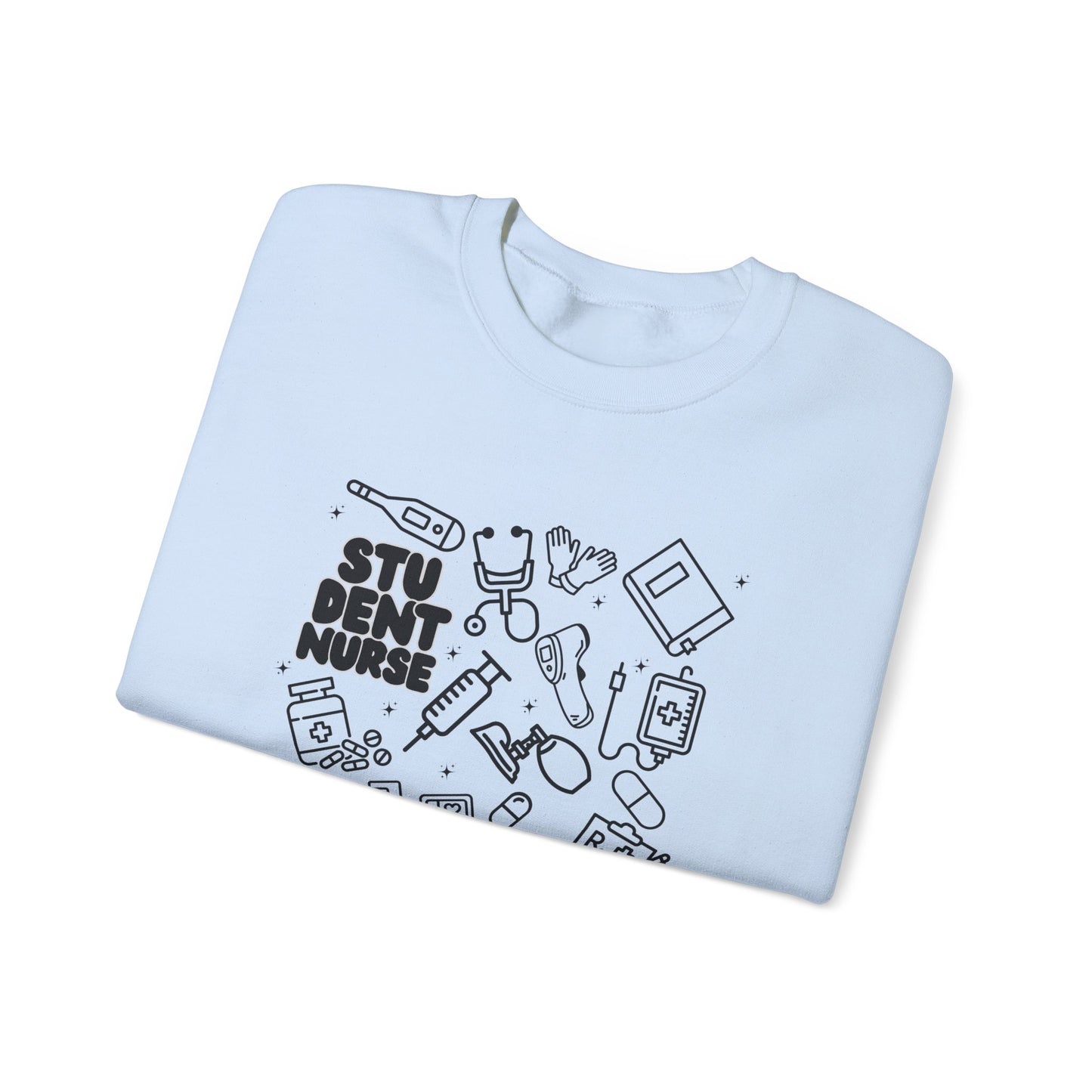 Student Nurse Black Outline Crewneck