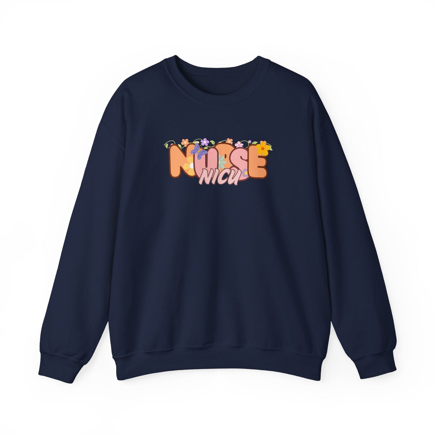 NICU Nurse Floral Design Crewneck