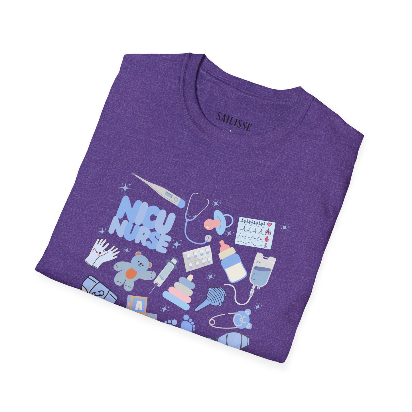NICU Nurse Doodle Design Softstyle T-Shirt