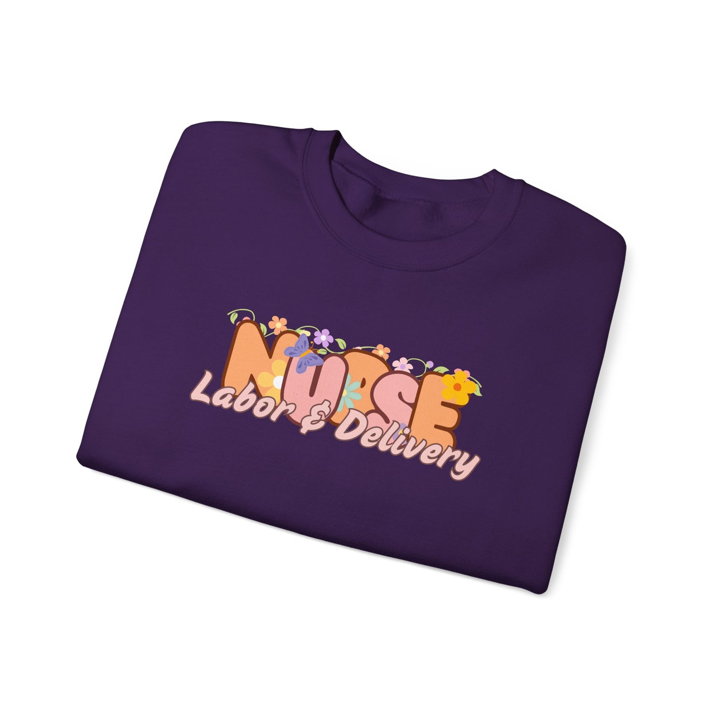 Labor & Delivery Nurse Floral Design Crewneck