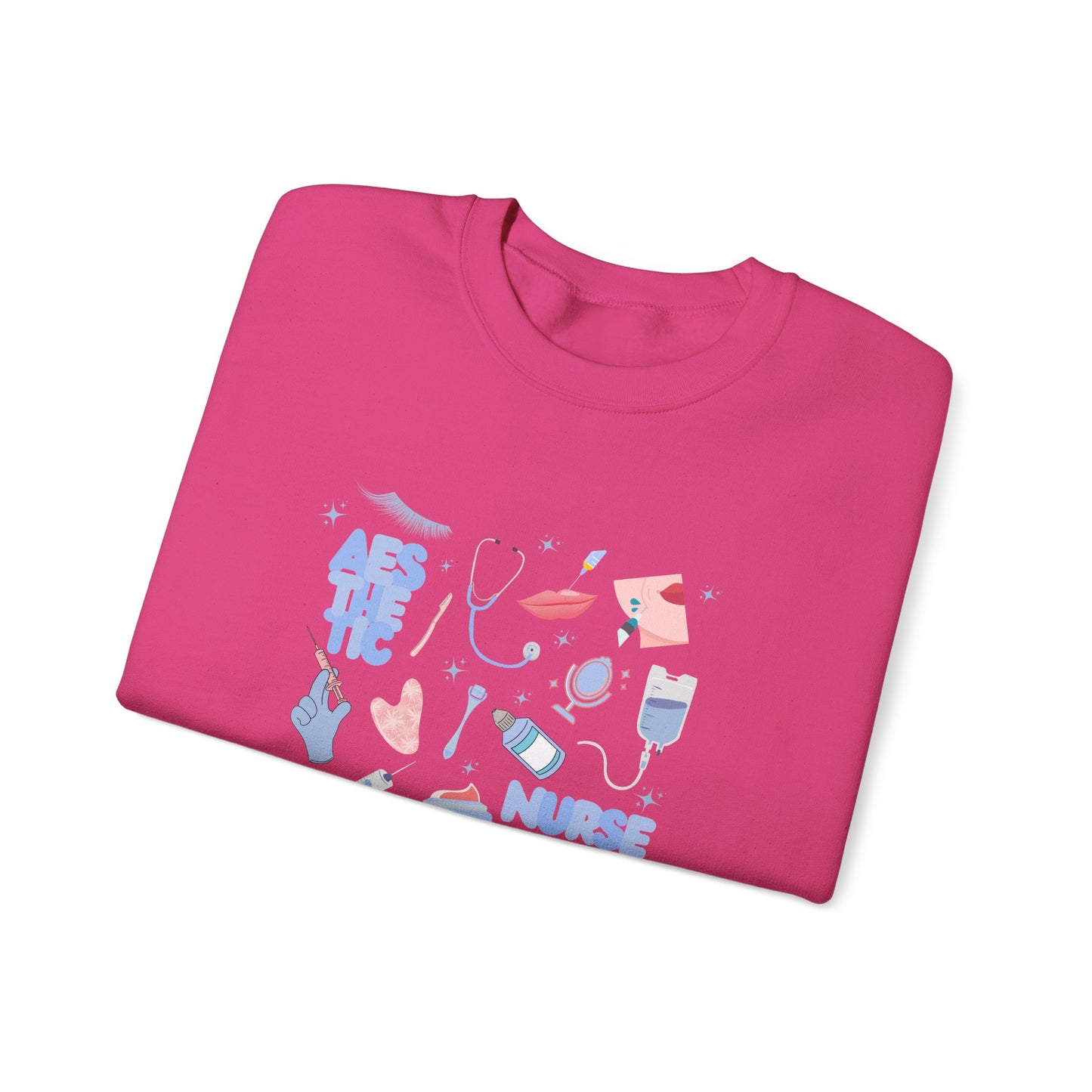 Aesthetic Nurse Doodle Design Crewneck