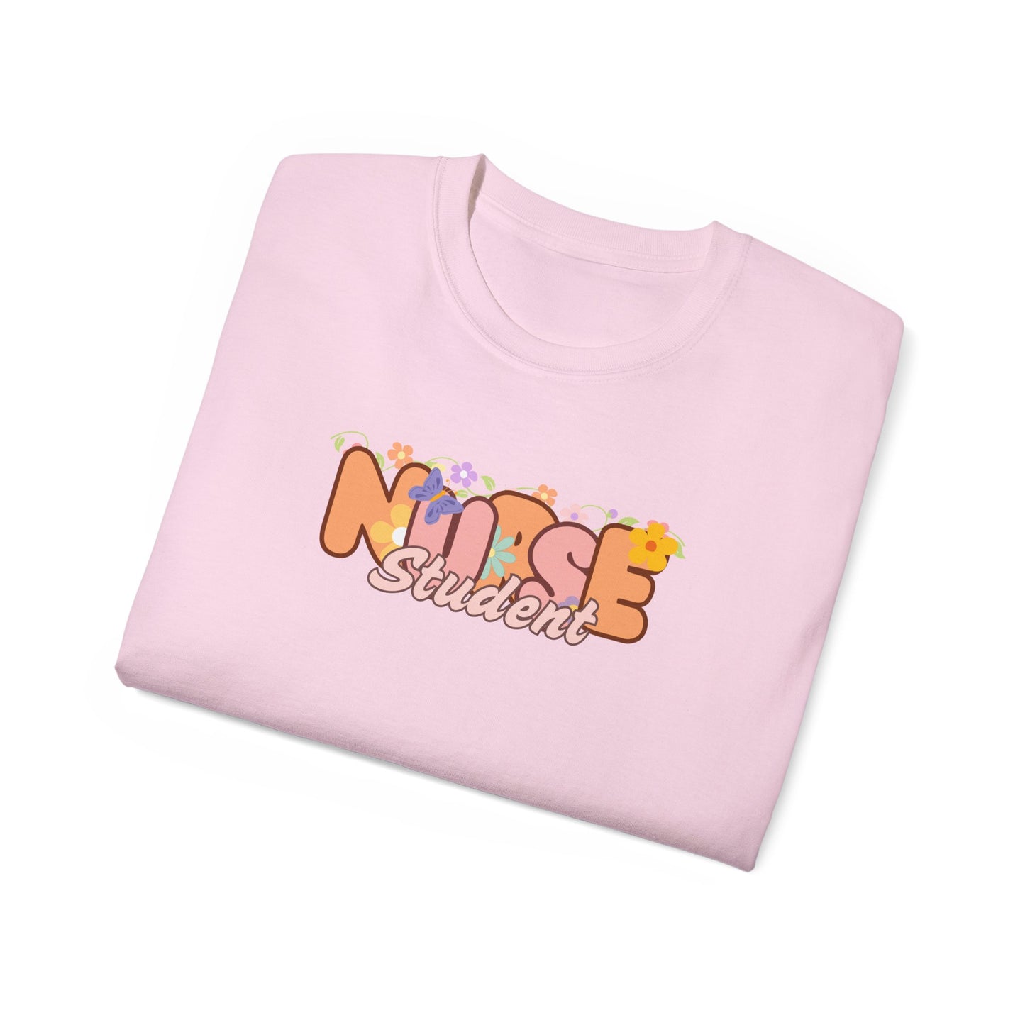 Student Nurse Floral Design Softstyle T-Shirt