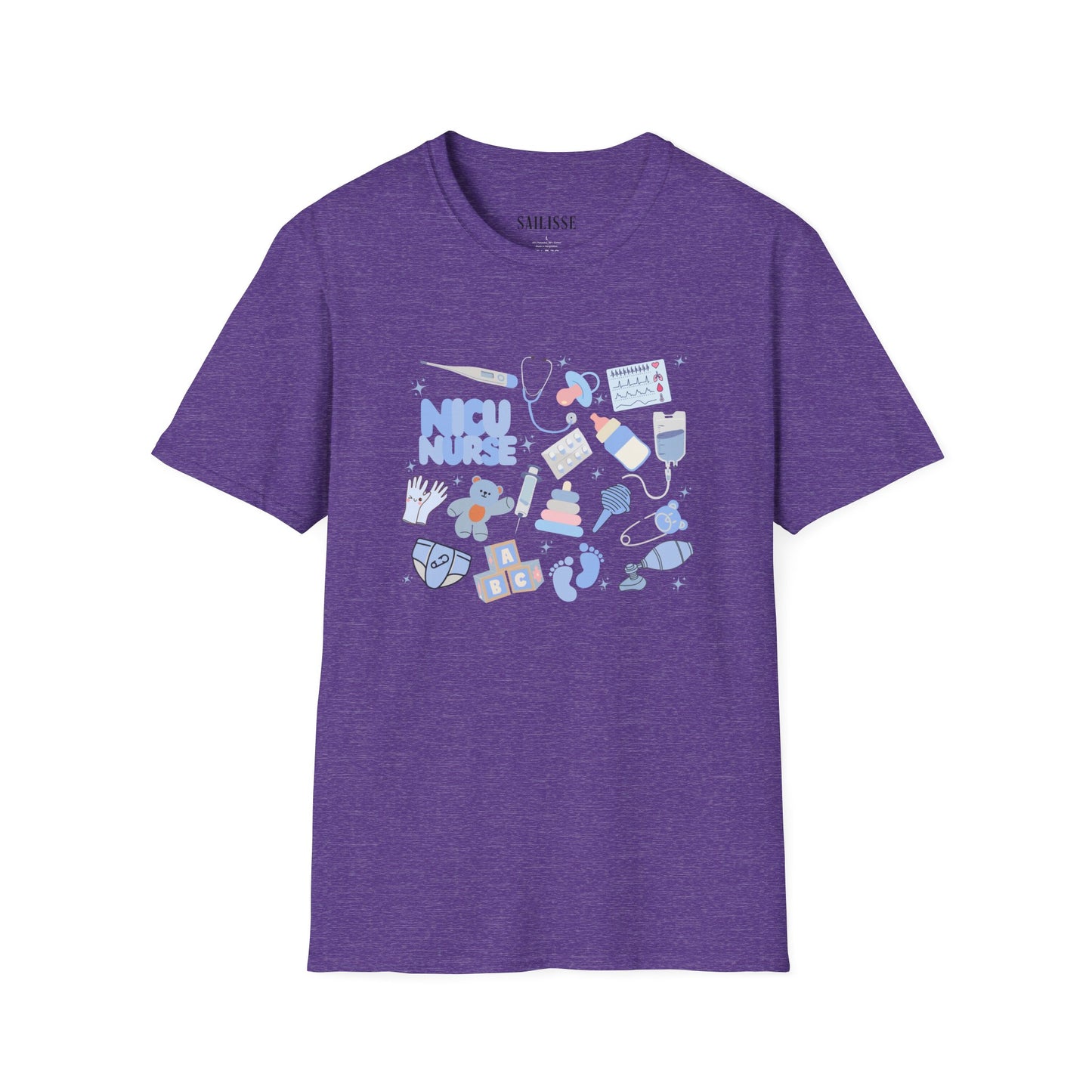 NICU Nurse Doodle Design Softstyle T-Shirt