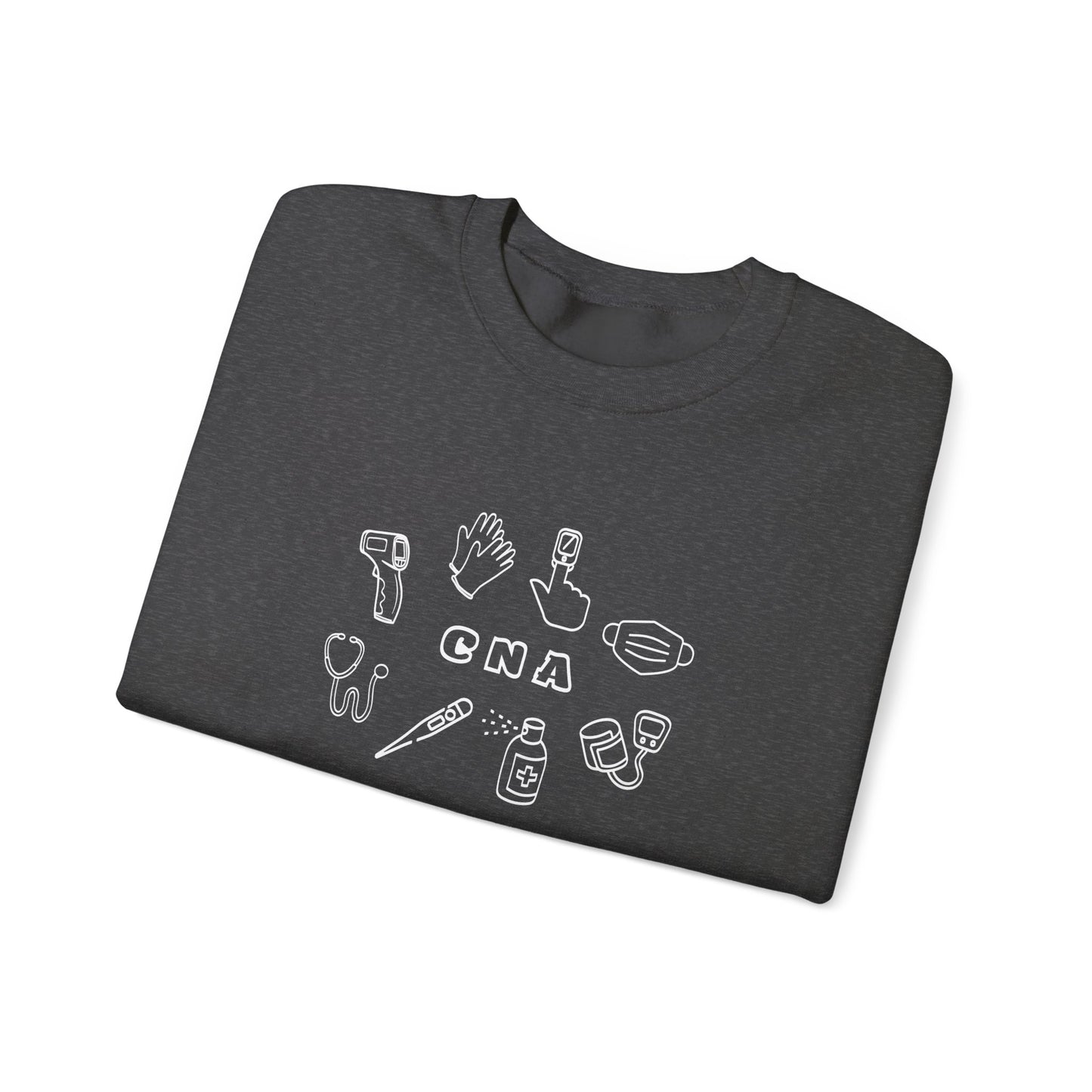 CNA White Outline Crewneck