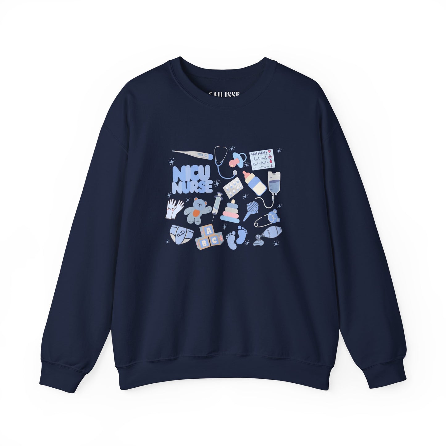 NICU Nurse Doodle Design Crewneck