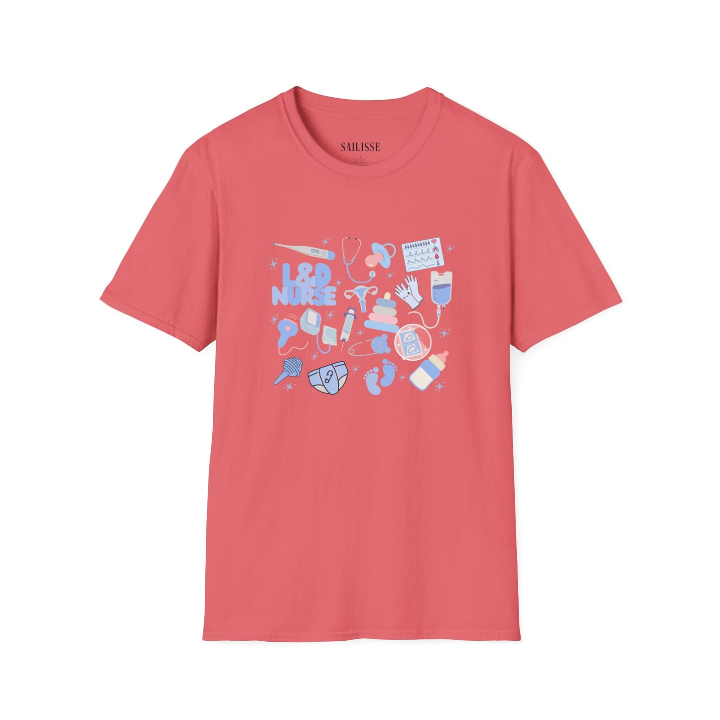 L&D Nurse Doodle Design Softstyle T-Shirt