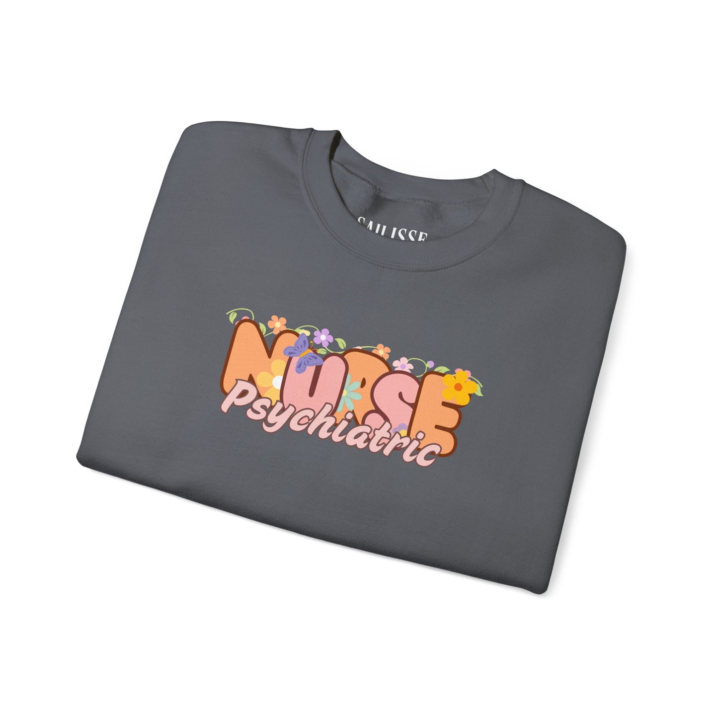 Psychiatric Nurse Floral Design Crewneck