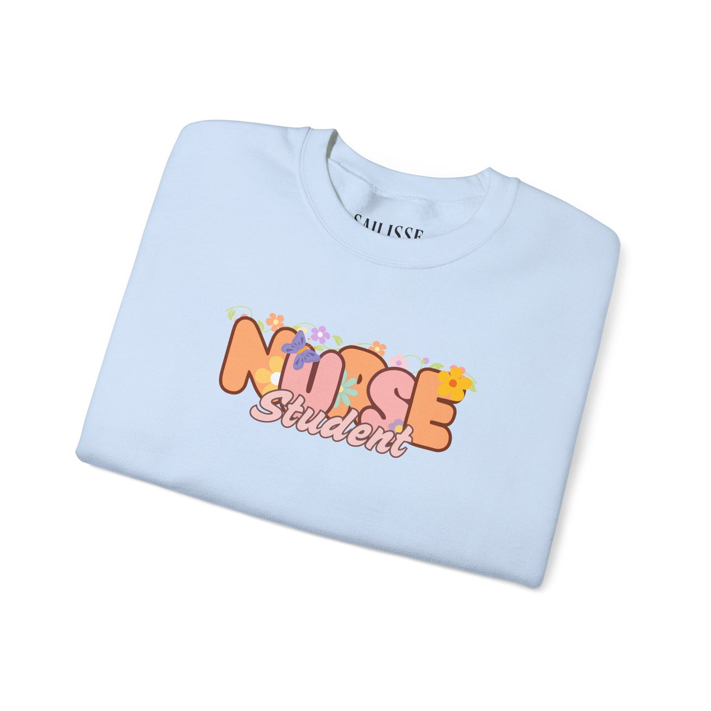 Student Nurse Floral Design Crewneck