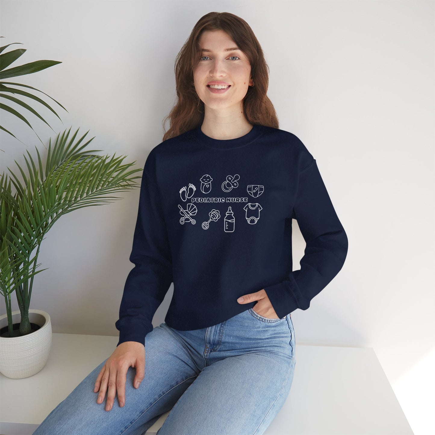 Pediatric Nurse Doodle Crewneck