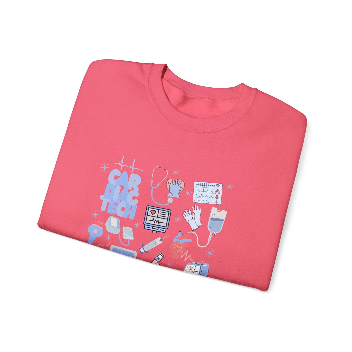 Cardiac Tech Doodle Design Crewneck