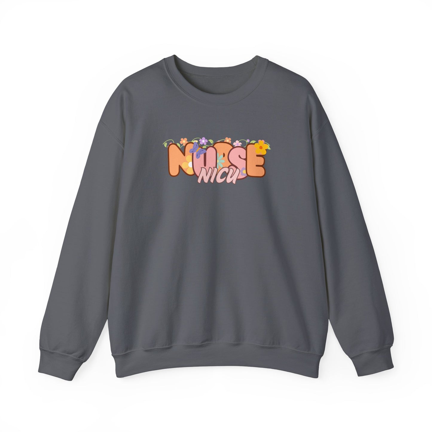 NICU Nurse Floral Design Crewneck