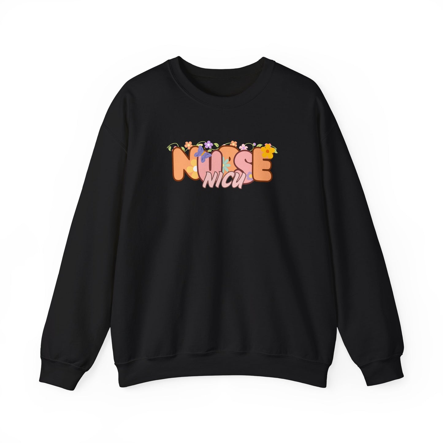 NICU Nurse Floral Design Crewneck