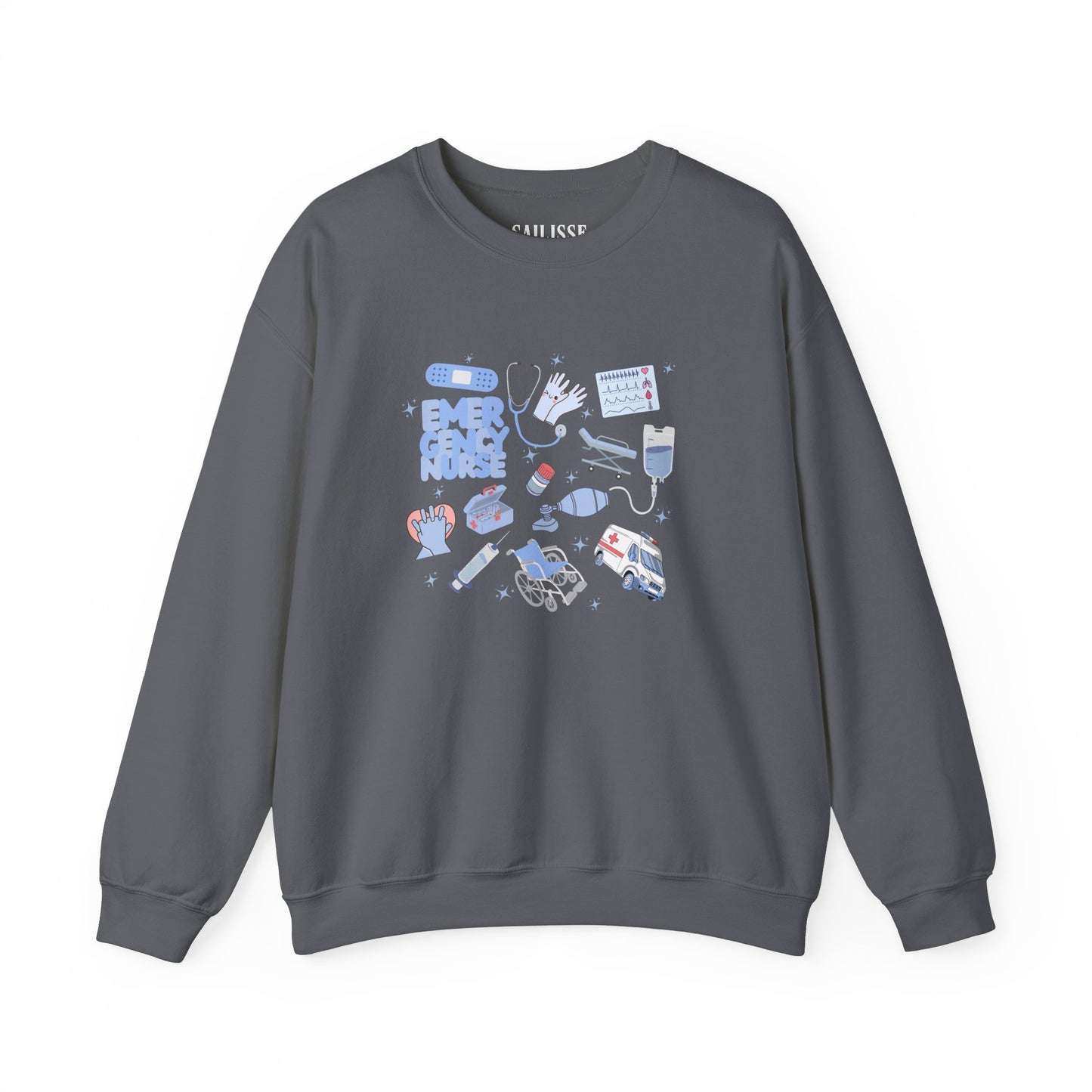 Emergency Nurse Doodle Design Crewneck